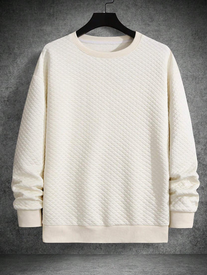 Manfinity Homme Men'S Drop Shoulder Plain Long Sleeve Going Out Casual Sweatshirt, Boyfriend Gift, for Fall